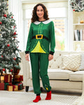 PatPat Elf Family Matching Christmas Pajamas Costume Green