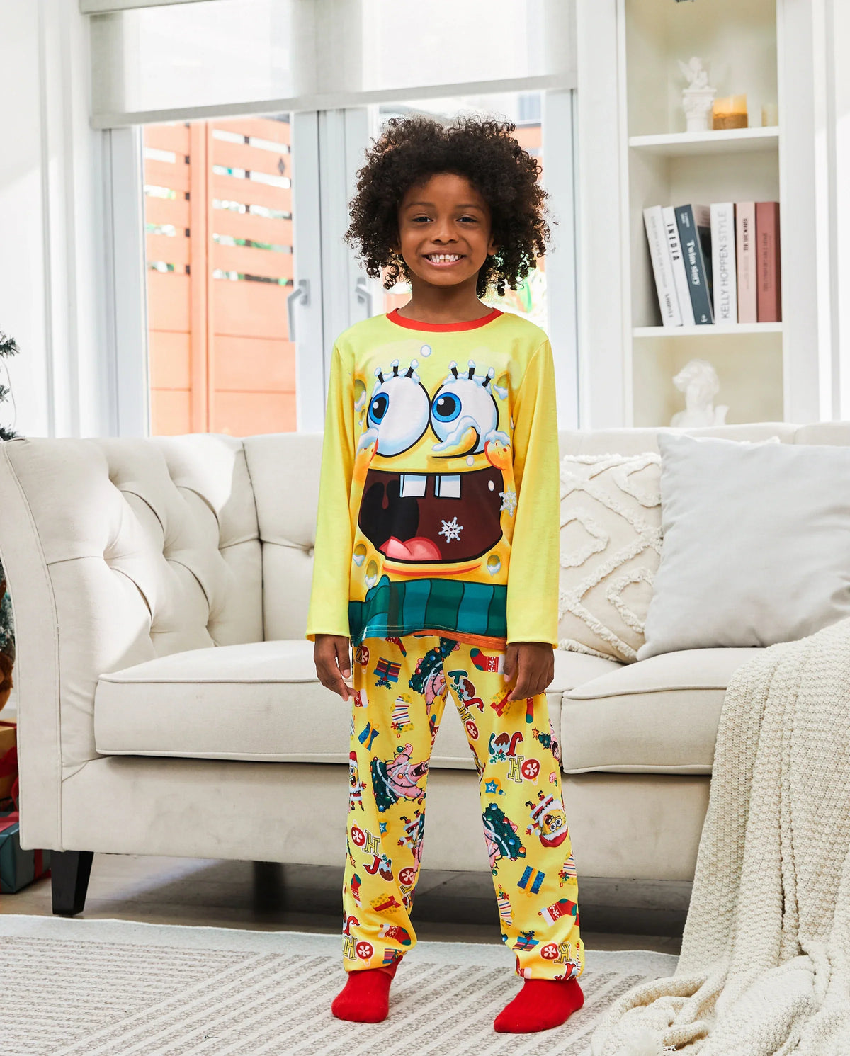 PatPat SpongeBob SquarePants Family Matching Christmas Pajamas Yellow
