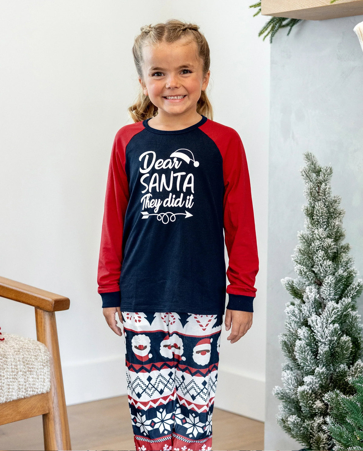 PatPat Family Matching Christmas Pajamas Glow in the Dark Navy