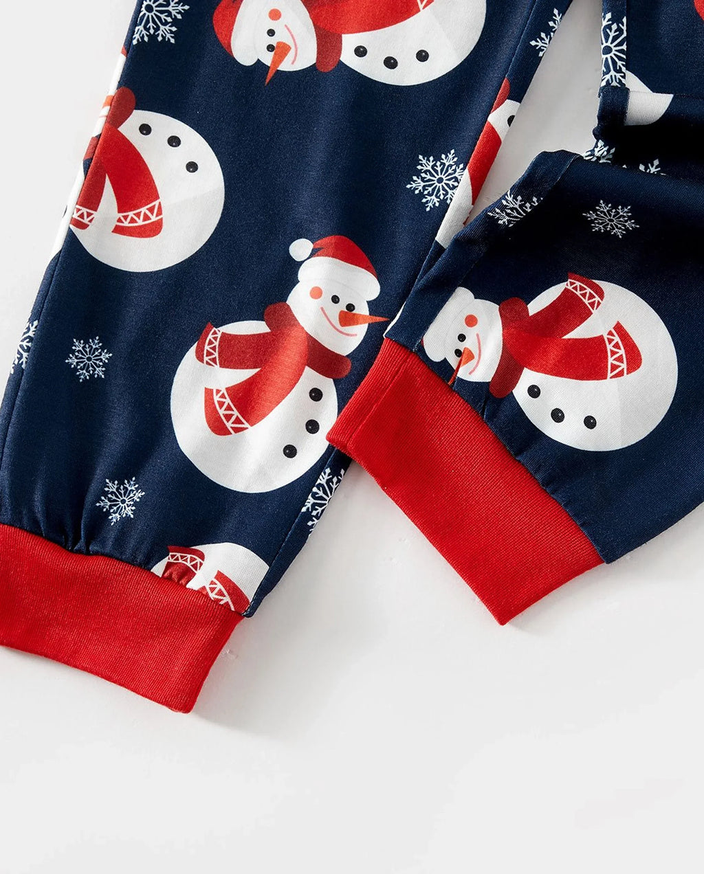 PatPat Matching Family Christmas Pajamas Snowman Print Colorblock