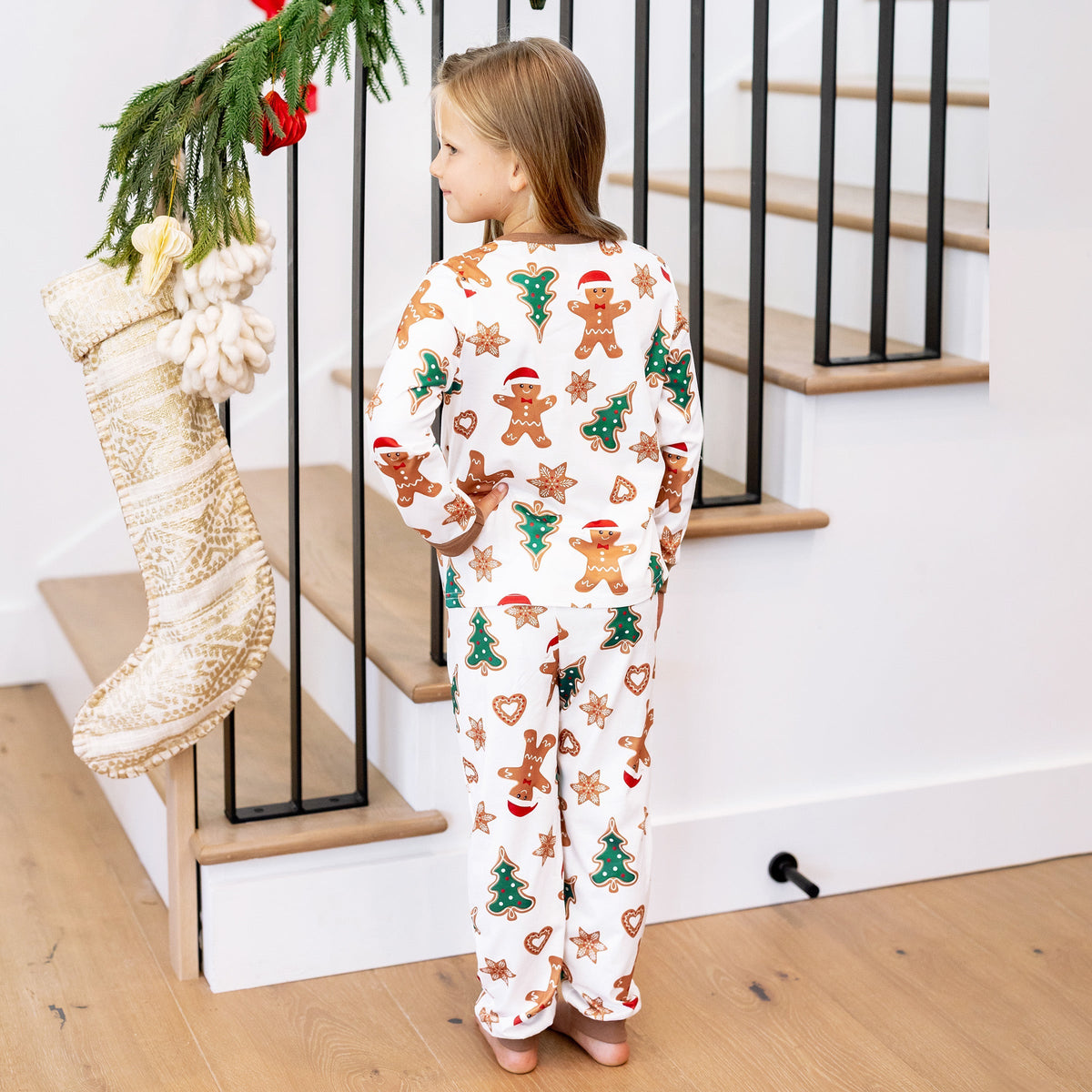 PatPat Family Matching Christmas Pajamas Gingerbread & Christmas Tree Brown