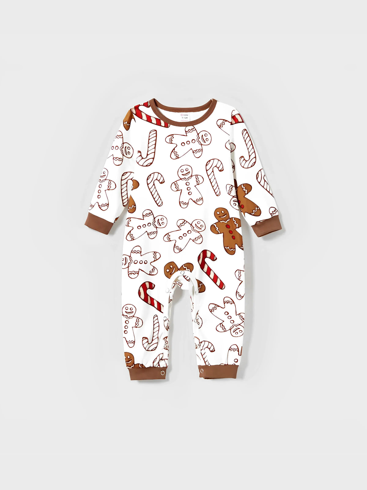 PatPat Family Matching Christmas Pajamas Gingerbread Print Khaki