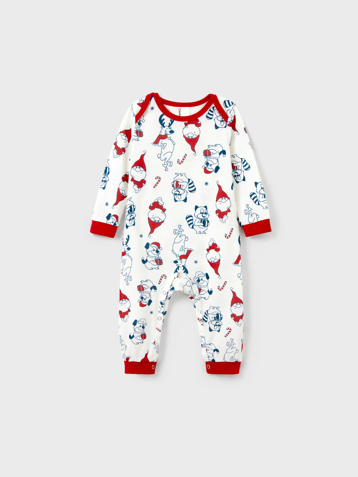 PatPat Family Matching Christmas Pajamas Gnome Print White