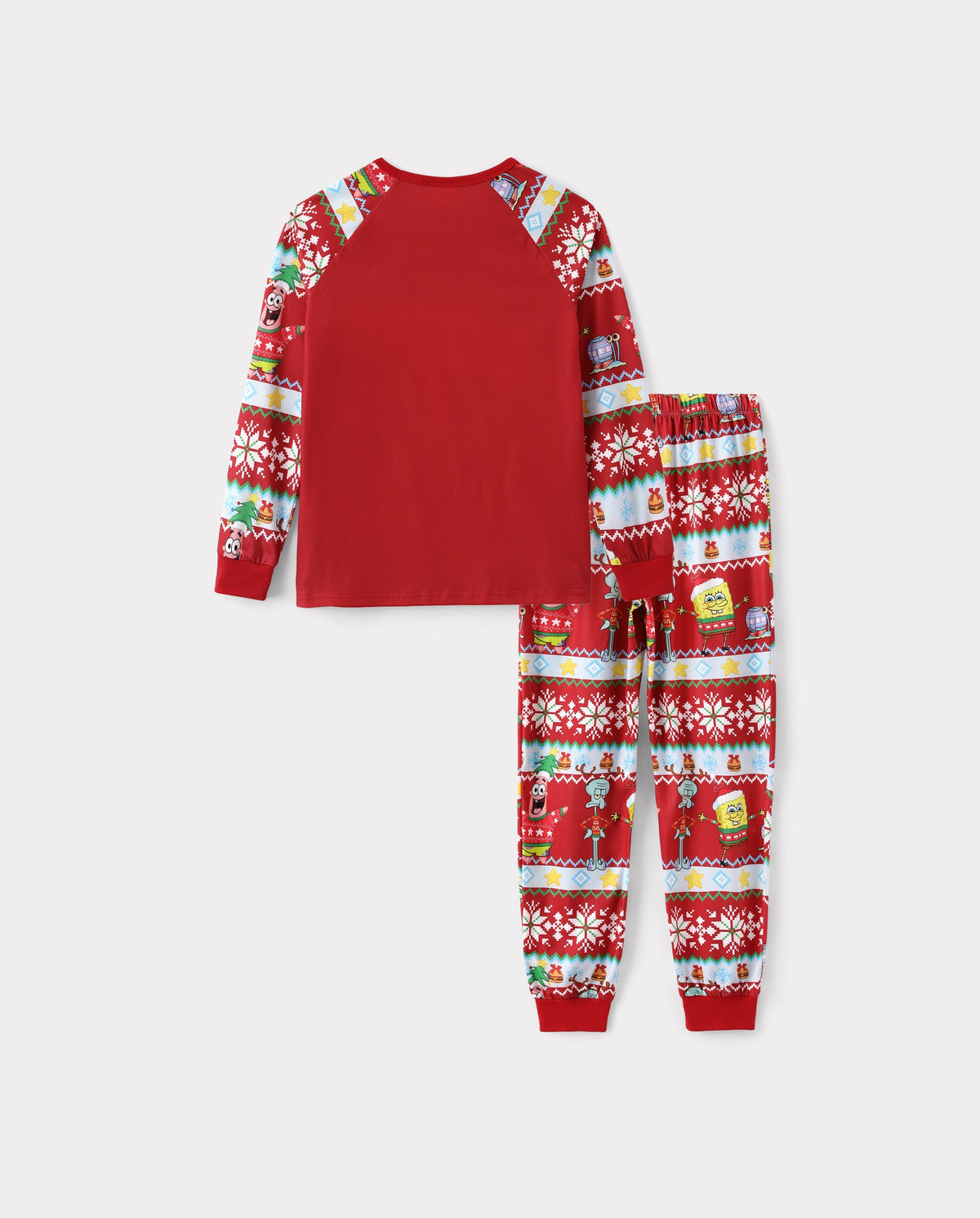 PatPat SpongeBob SquarePants Matching Family Christmas Pajamas Santa Hat Character Print Red Plus Size