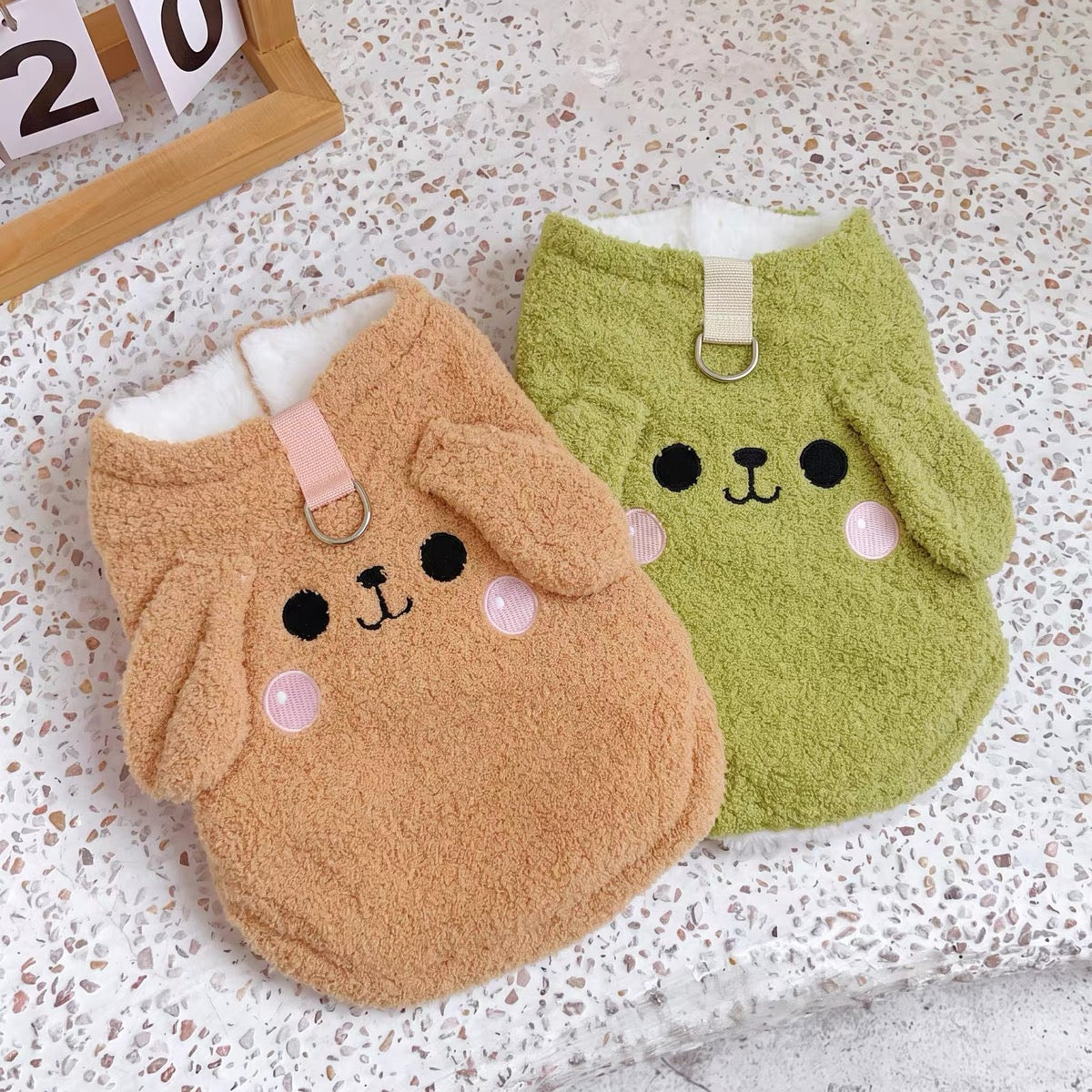 Puppy Face Soft Fleece Dog Cat Vest Harness