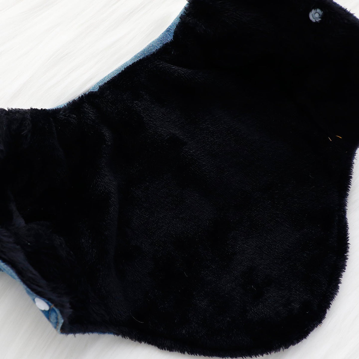 Denim Buttoned Fleece Dog Jacket Jumpsuits