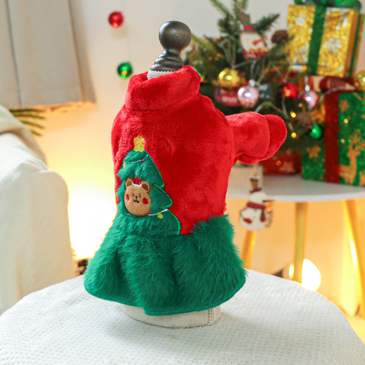 Christmas Tree Pattern Dog Cat Dress