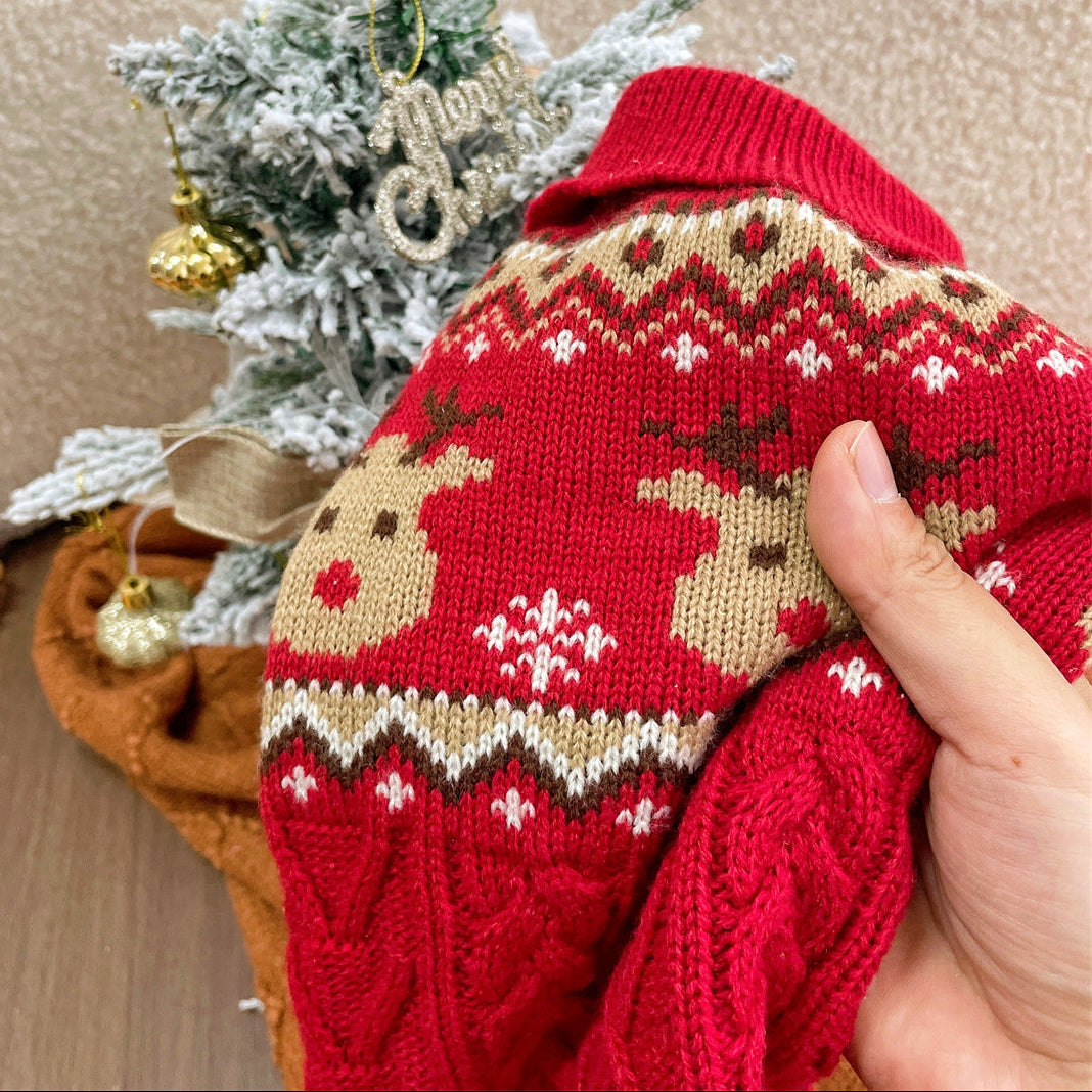 Christmas Elk Gingerbread Man Dog Cat Sweater
