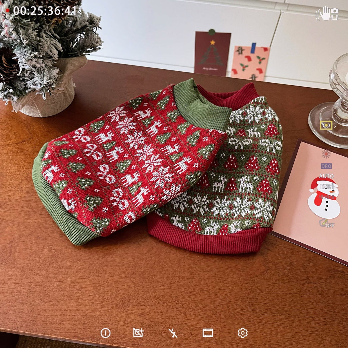 Christmas Elk Tree Pattern Dog Cat Hoodie