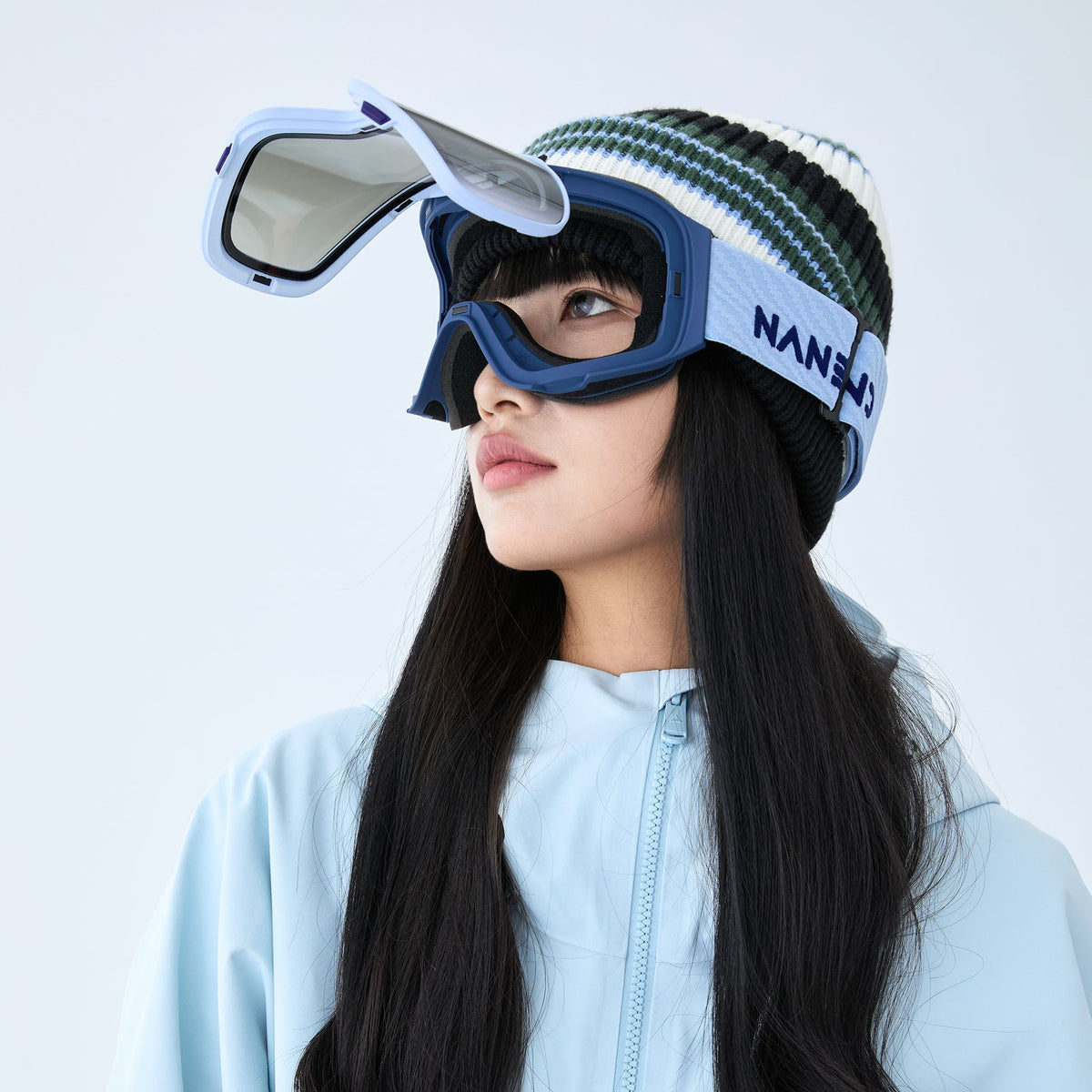 Transient-Dual ZEISS Lens Anti-Fog Bamboo Textured Straps Ski Goggles NG24Pro