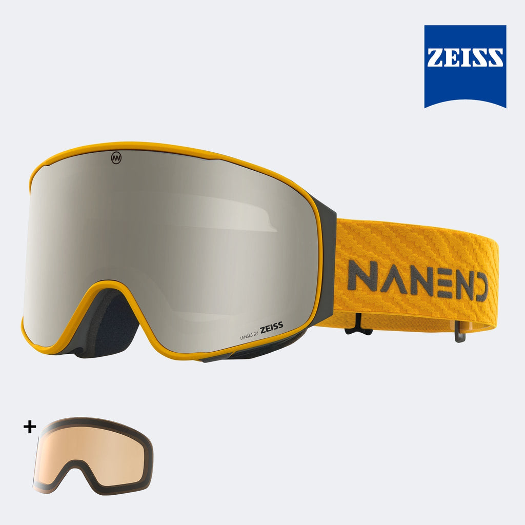 Transient-Dual ZEISS Lens Anti-Fog Bamboo Textured Straps Ski Goggles NG24Pro